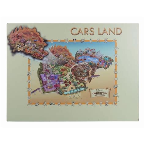 Cars Land Pre-Opening Map Sign.