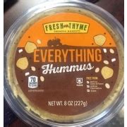 Fresh Thyme Farmers Market Hummus, Everything: Calories, Nutrition Analysis & More | Fooducate