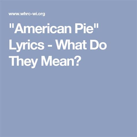 American pie song explained - ilret