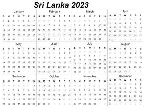 free printable sri lanka 2023 calendar with holidays pdf - free printable sri lanka 2023 ...