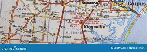 Map Image of Kingsville, Texas Editorial Stock Photo - Image of fulton ...