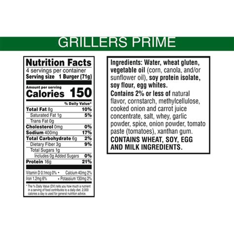 MorningStar Farms Veggie Burgers, Grillers Prime, 10 oz, 4 Count, Frozen | Vegetarian | Edwards ...