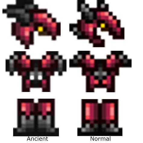 I made Ancient Crimson Armor! : Terraria