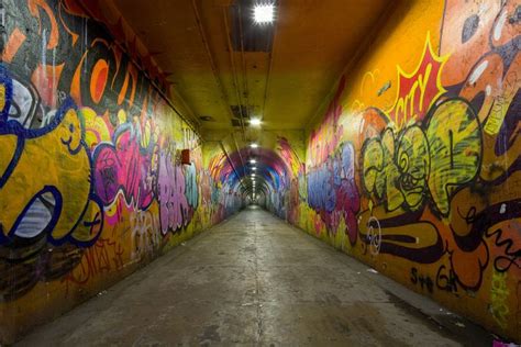 Inside the graffiti-covered 191st Street tunnel, NYC's deepest subway and only underground ...