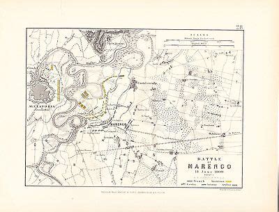 MAP/BATTLE PLAN ~ BATTLE OF MARENGO 14th JUNE 1800 ~ SHEET 1 ...