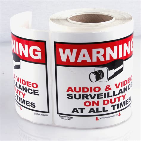 Home CCTV Surveillance Security Camera Video Sticker Decal Warning ...