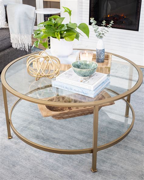 Styling a Small Round Coffee Table - The Creek Line House