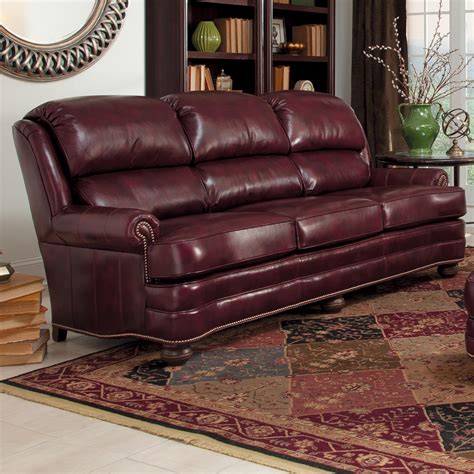 Smith Brothers 311 Upholstered Leather Stationary Sofa | Darvin Furniture | Sofas