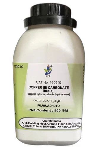 Copper Carbonate, 500 gm bottle at Rs 4130/kg in Thane | ID: 2849112450991