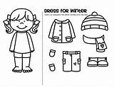 Dress Winter Clothes Coloring Pages & book For Kids sketch template
