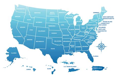 Map of the United States and its Territories USA Classroom Reference Poster 18x1 | eBay