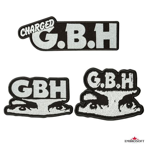 Charged GBH Logo Patch, Charles Manson Eyes Punk Rock Band Logo, Embroidered | eBay