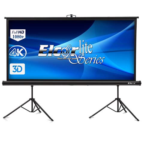 ELCOR lite series Dual tripod/Portable projector screen 120- Inch Diagonal, UltraHD/4k tech ...