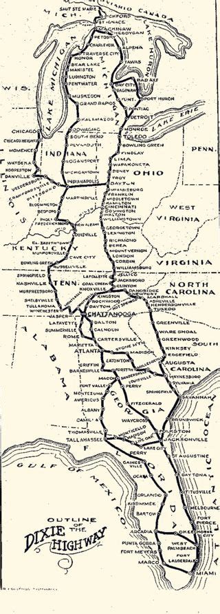 Dixie Highway Map - Dixie Highway - Wikipedia, the free encyclopedia | Highway map, Laurel ...