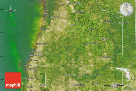 Satellite Map of Pasco County