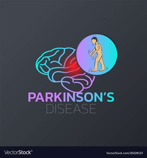 Parkinsons disease icon design medical logo Vector Image