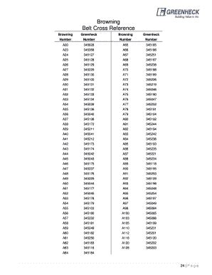 V Belt Cross Reference - Fill and Sign Printable Template Online