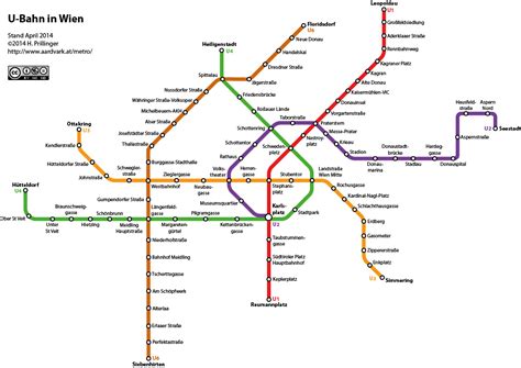 Netzplan U-Bahn Wien (C) H.P. 2014 Planer, Metro Map, Metro System, U Bahn, Zadar, Online ...