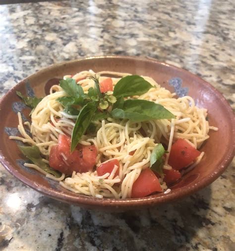 LEMON CAPPELINI SALAD WITH TOMATOES AND CAPERS