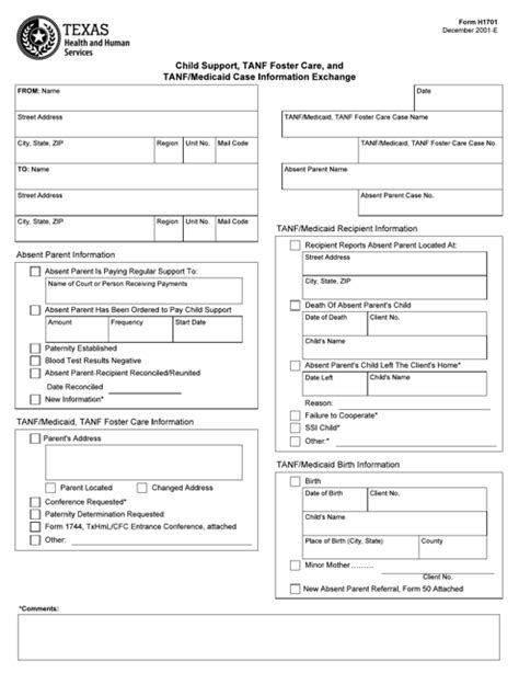 Form H1701 - Fill Out, Sign Online and Download Fillable PDF, Texas | Templateroller