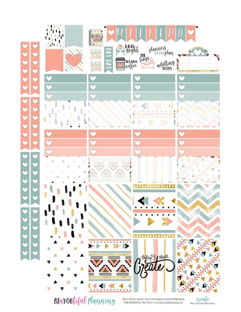 Free Happy Planner Sticker Printables - Printable Templates