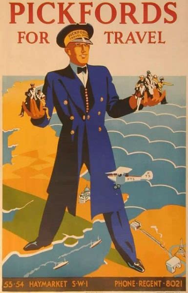 Vintage British aviation posters from the 1920-1930s - Golf Hotel Whiskey