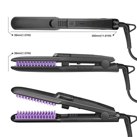 Professional Steam Straightener Comb Brush Straight Hair Ceramic Hair Iron Electric Hair ...