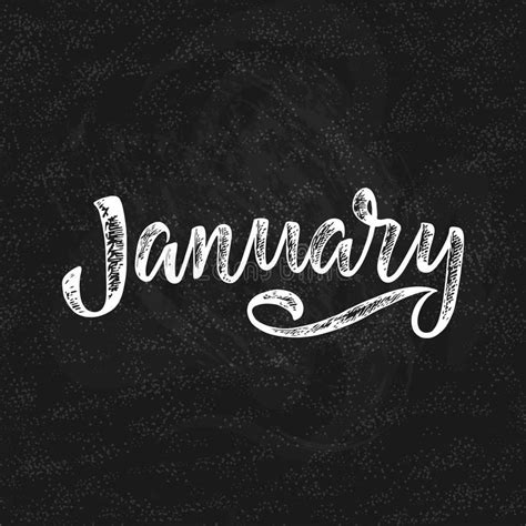 Handwritten names of months january calligraphy words for calendars and ...