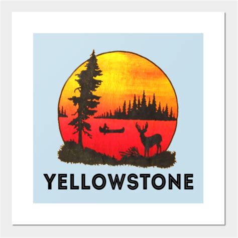 Vintage Yellowstone 70s - Yellowstone - Posters and Art Prints | TeePublic