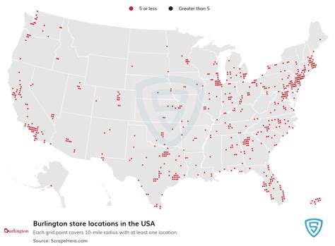 List of all Burlington store locations in the USA - ScrapeHero Data Store