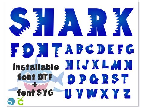 Shark Bite font, Shark font otf, Shark font svg, Shark lette | Inspire Uplift