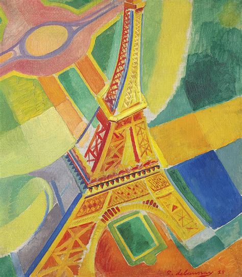 Robert Delaunay : la Tour Eiffel, La Tour Eiffel 1924 Musée Qualité Peinture à lHuile ...