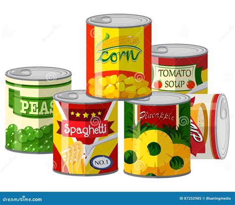 Box Of Canned Food Cartoon Vector | CartoonDealer.com #28677825