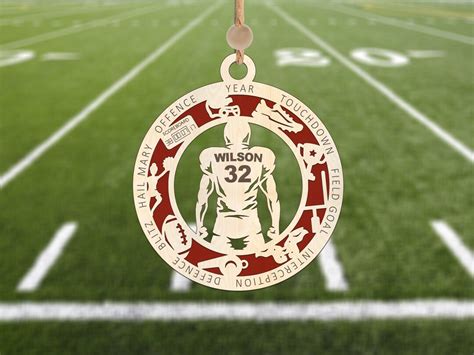 Football Christmas Ornaments, Sporting Christmas Gift, Football Ornaments, High School Christmas ...