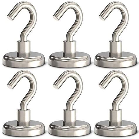 Amazon.com: GREATMAG Magnetic Hooks, 80 lbs Heavy Duty Magnet Hooks, Super Powerful Neodymium ...