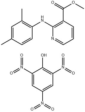 3-Pyridinecarboxylic acid, 2-[(2,4-dimethylphenyl)amino]-, methyl ester, compd. with 2,4,6 ...