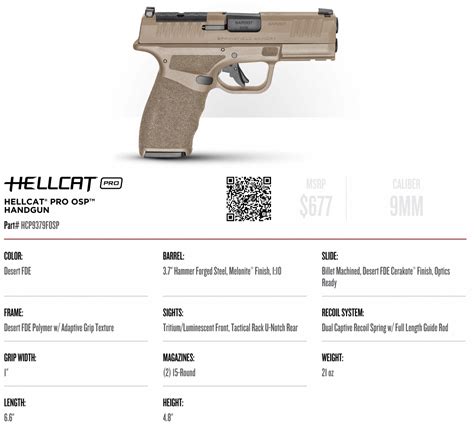 NEW Springfield Armory Hellcat Pro Desert FDE 9mm - Limited Availability