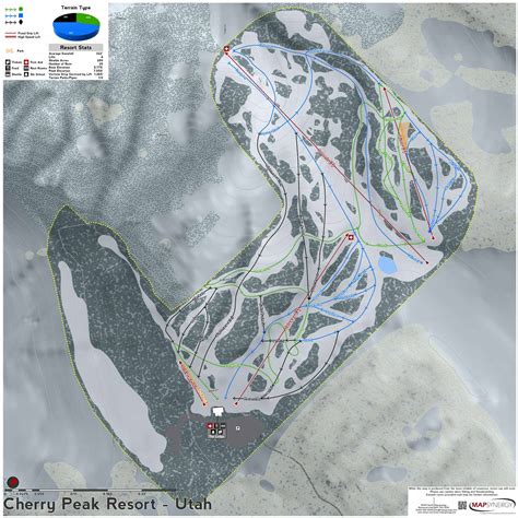 Utah Ski Maps | Cherry Peak Ski Resort Trail Map