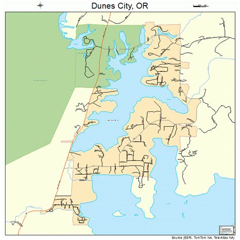 Dunes City Oregon Street Map 4121150