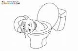 Skibidi Toilet Coloring Pages To Print  Free Printable sketch template