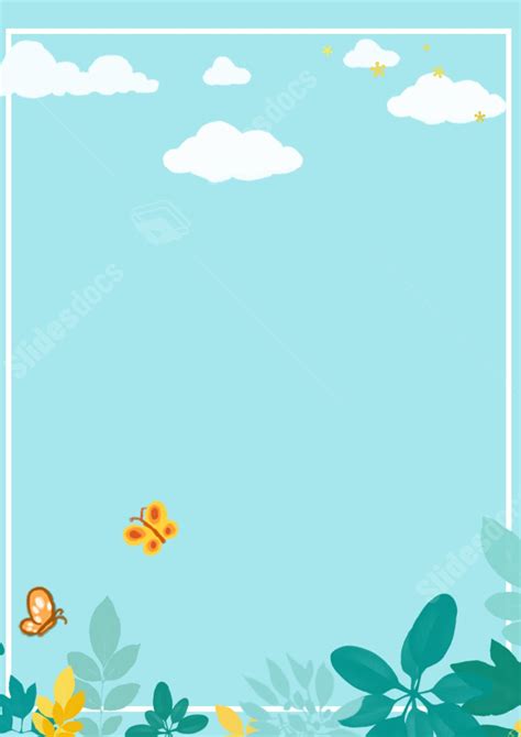 Template Picture For Cartoon Design Page Border Background Word Template And Google Docs For ...