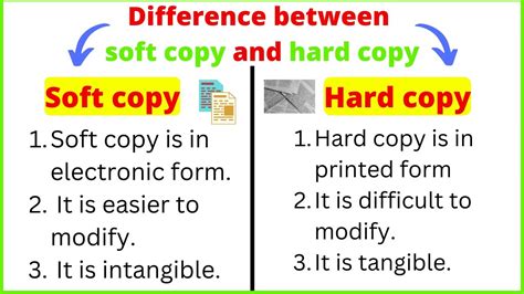 Difference between Soft copy and Hard copy | Hard Copy and Soft Copy ...