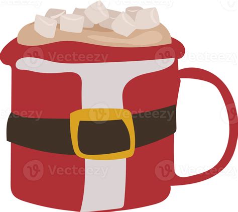 Christmas mug with drink illustration on transparent background. 35589183 PNG