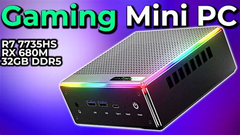 An RGB Gaming Mini PC | RDNA2 Gaming Mini PC | Trycoo HA-4 R7 7735HS 32GB DDR5 RAM - YouTube