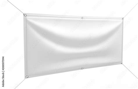 Blank White Indoor outdoor Fabric & Scrim Vinyl Banner for print design ...