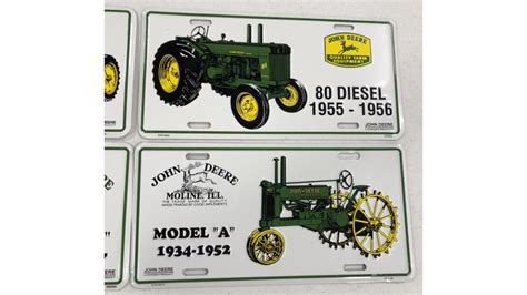 John Deere License Plates Lot Of 4 at Gone Farmin' Fall Premier 2020 as ...