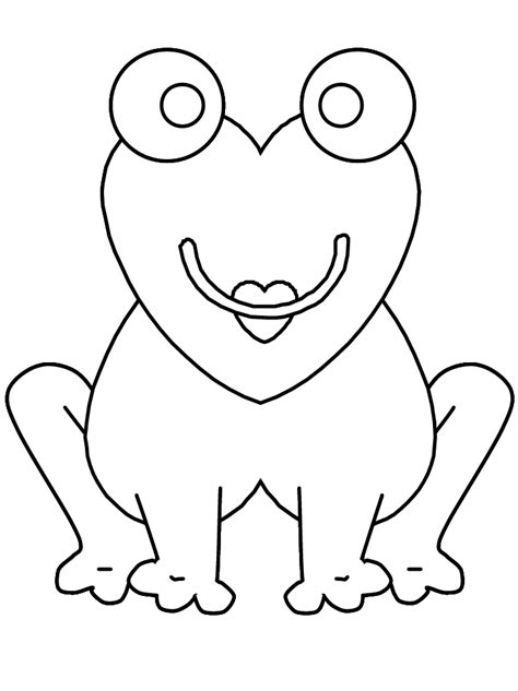 Printable Heartfrog Valentines Coloring Pages - Coloringpagebook.com