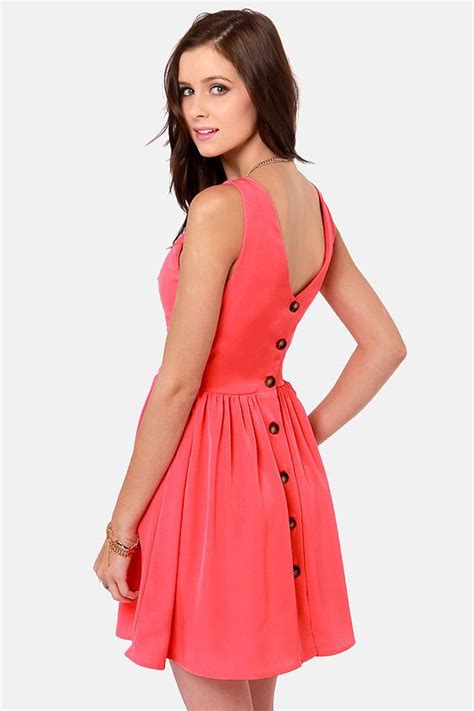 Cute Coral Pink Dress - Sleeveless Dress - $45.50 Coral Pink Dress ...