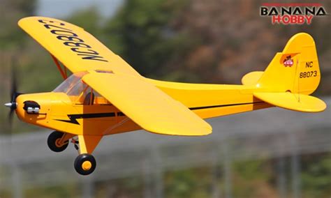 4 CH BlitzRCWorks Yellow Giant J-3 Cub V2 RC Trainer Airplane - Radio ...