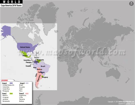 COPA America Teams 2016, COPA America Participating Countries